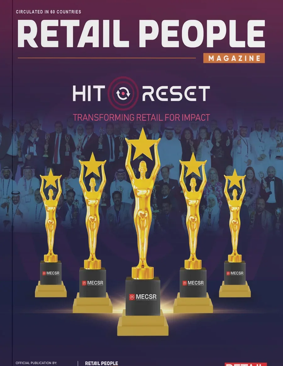 Cover of Retail People Magazine, Issue 45: Hit Reset Transforming Retail for Impact