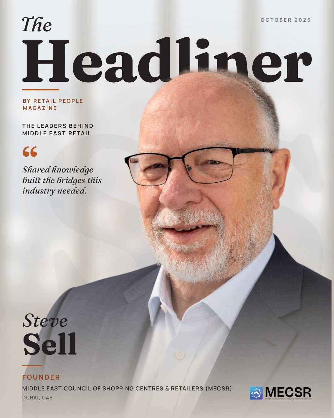 Steve Sell on the cover of The Headliner, by Retail People Magazine